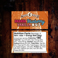 Papaya, Blueberry & Vanilla Nut Energy Balls - 4 pack