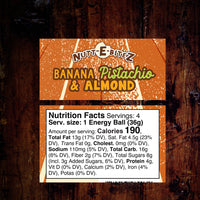 Banana, Pistachio, & Almond Energy Balls - 4 pack