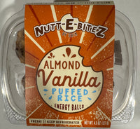 Almond & Vanilla Puffed Rice Energy Balls