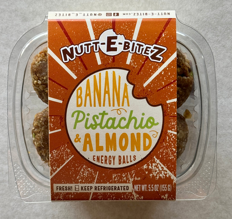Banana, Pistachio, & Almond Energy Balls - 4 pack